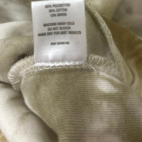 FEAT NWT Latte Tie Dye  Blanket Blend Crew Neck Sweatshirt Size Large - Picture 12 of 13